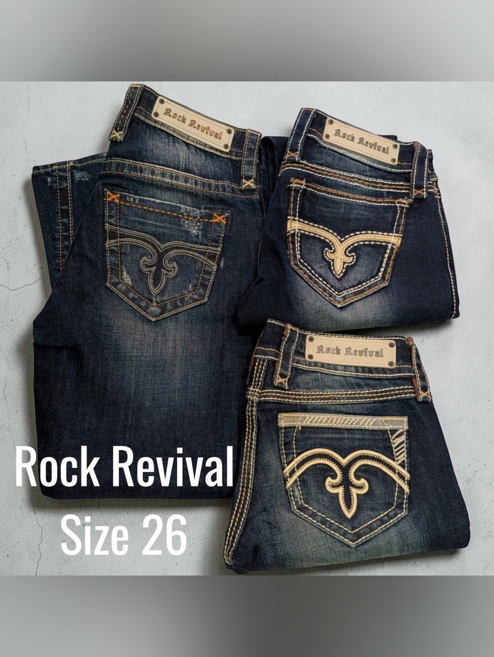 New Rock Revival Women's Jeans Lot - Signature, Blair & Alanis Capris Women's 26